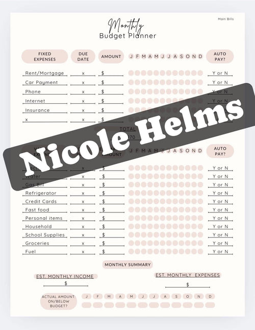 Budgeting made easy- editable!
