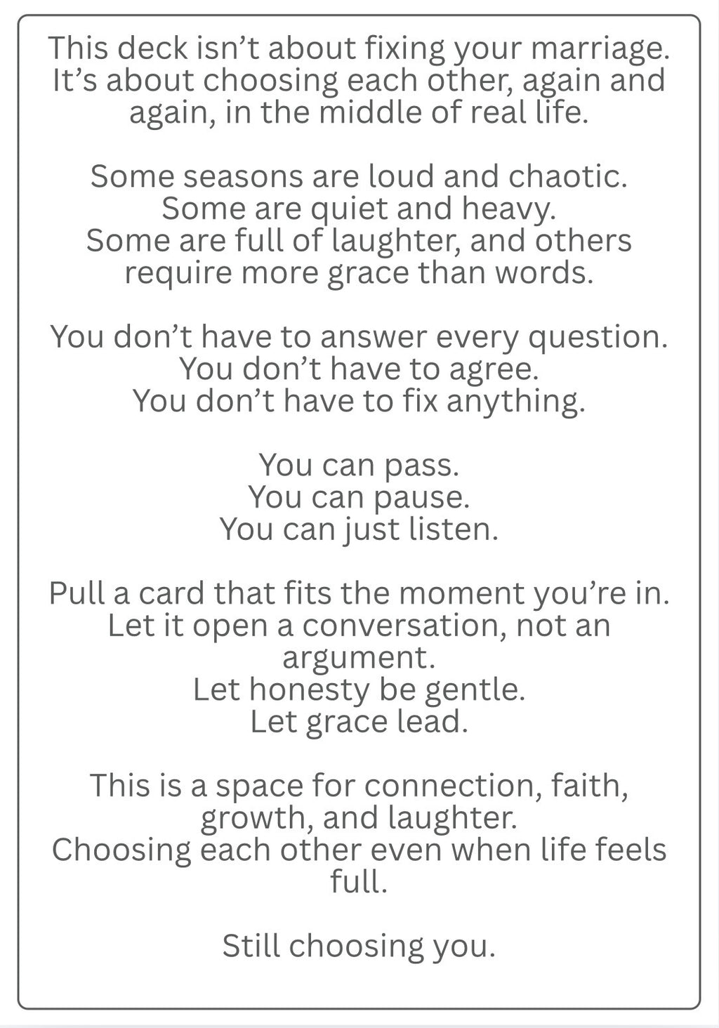 Conversations for Marriage, Grace, Growth & Laughter *Printable PDF!*
