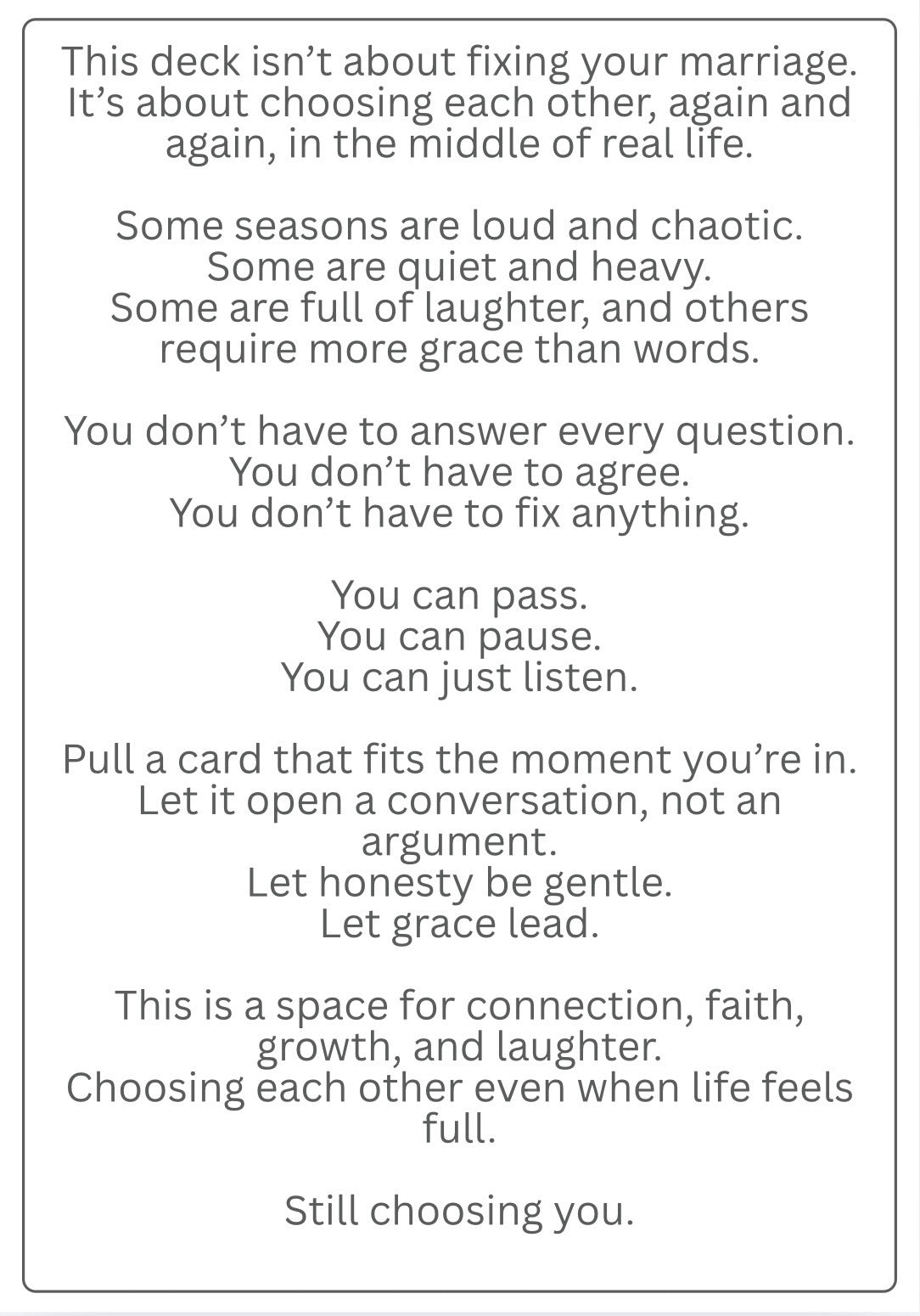 Conversations for Marriage, Grace, Growth & Laughter *Printable PDF!*