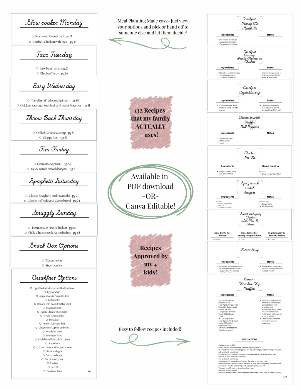 Bundle! Meal Planning Made Easy AND Budgeting Made Easy!